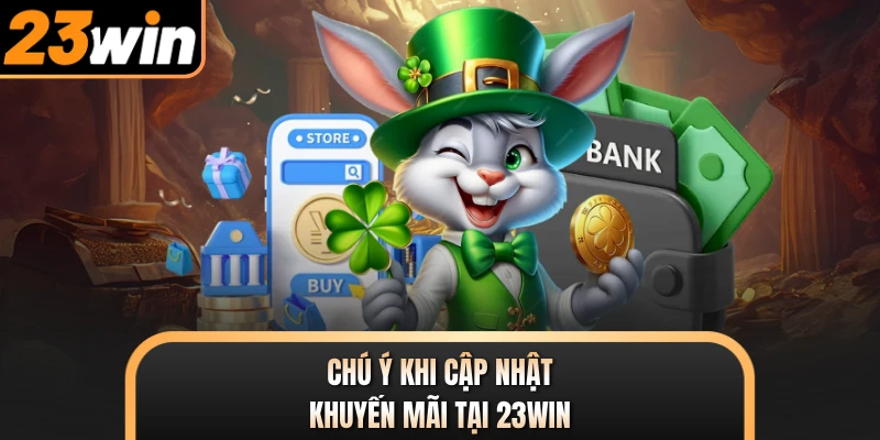 Chú ý khi cập nhật khuyến mãi tại 23WIN